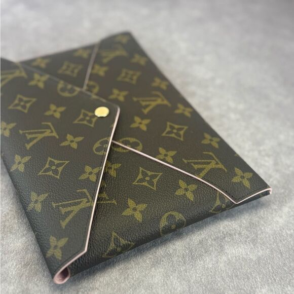 Louis Vuitton Kirigami Brown Ballerine Pink Large Monogram Clutch - Picture 5 of 10